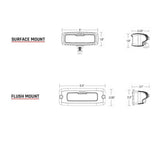 RIGID Industries SRQ PRO Back Light Kit  Flush Mount Diffused  Pair  Black 980033