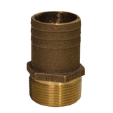 GROCO 12 NPT x 34 Bronze Full Flow Pipe to Hose Straight Fitting FF500