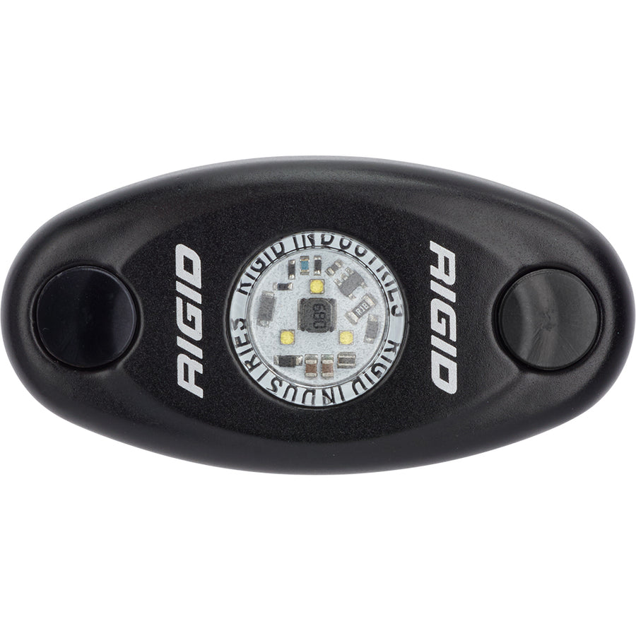 RIGID Industries ASeries Black Low Power LED Light  Single  Cool White 480033