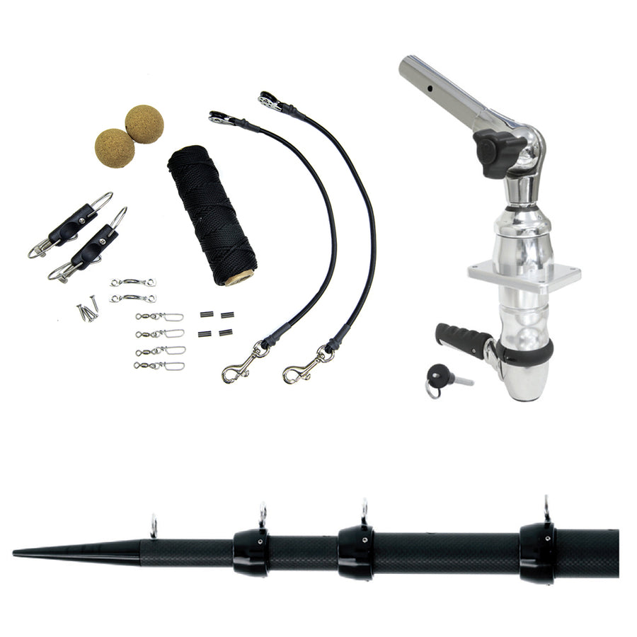 Tigress XD Top Mount System  15  Black Outriggers Elite Rigging Kit 888241
