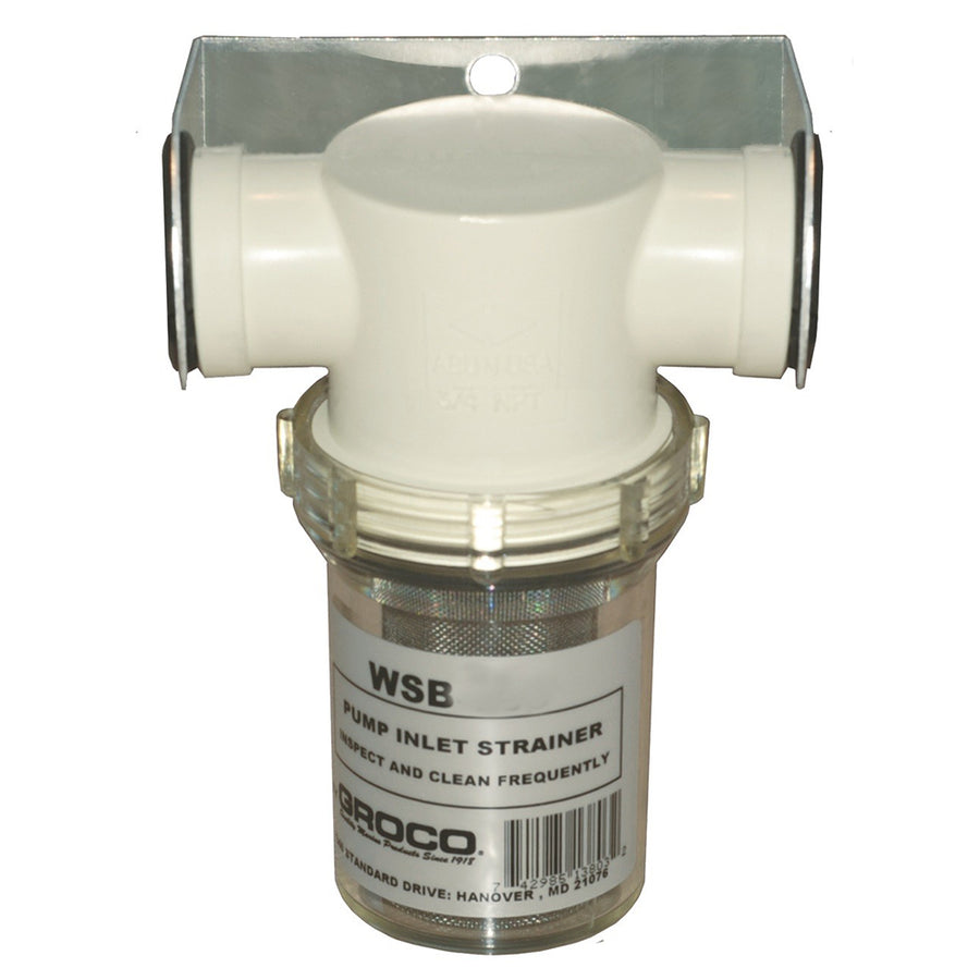 GROCO 1 Fresh Water Strainer wPlastic Basket WSB1000P