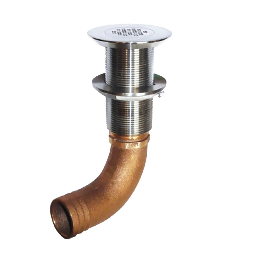 GROCO Deck Scupper 90 Degree 112 Hose Connection SCUS1590