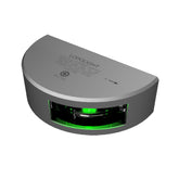 Lopolight Series 301001  Starboard Sidelight  2NM  Vertical Mount  Green  Silver Housing 301001