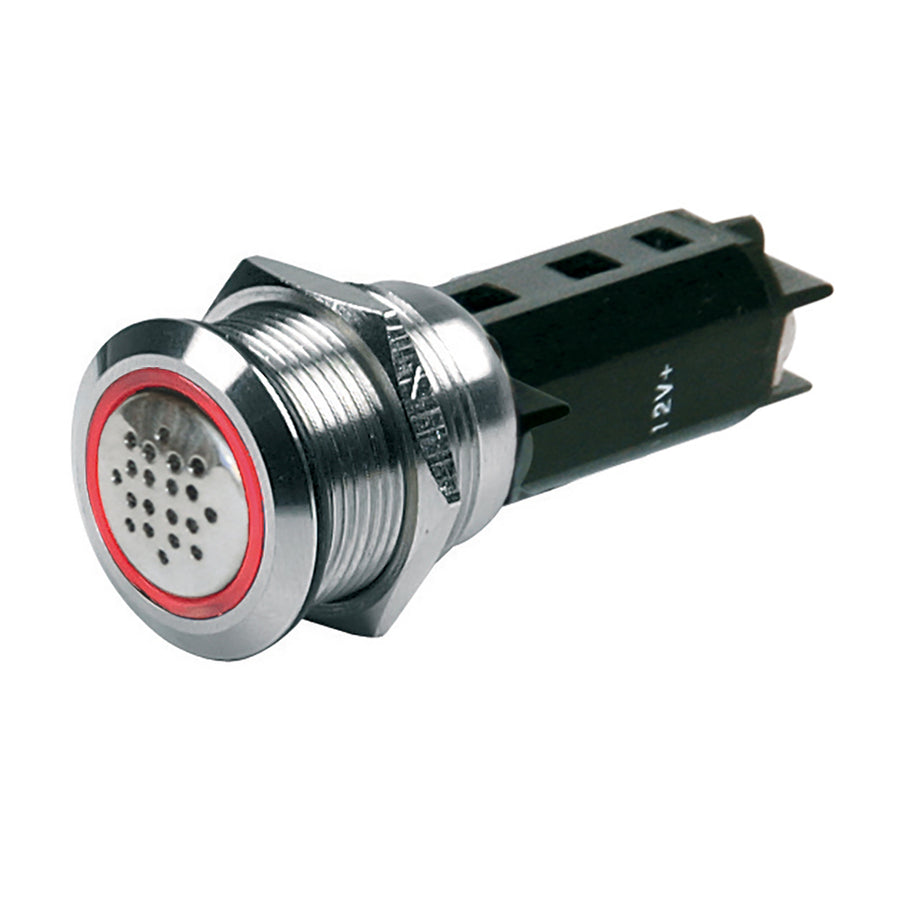 BEP 12V Buzzer wRed LED Warning Light  Stainless Steel 80511000900