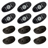 RIGID Industries ASeries Rock Light Kit  6 Cool White Lights  Black 400253