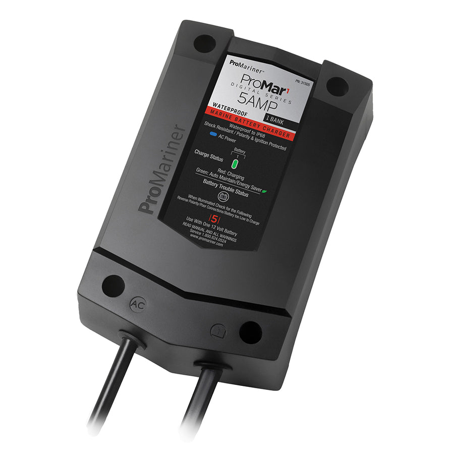 ProMariner ProMar1 DS Digital  5 Amp  1 Bank Charger 31505