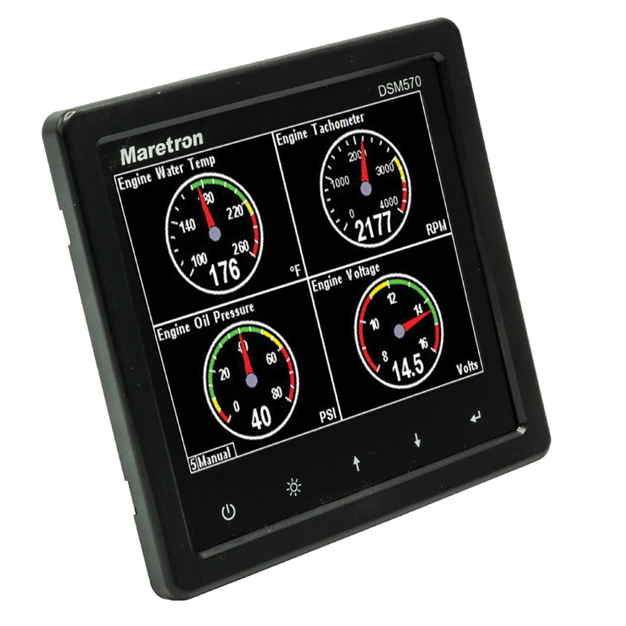 Maretron DSM570 57 High Resolution Color Display wBlack Enclosure DSM57001