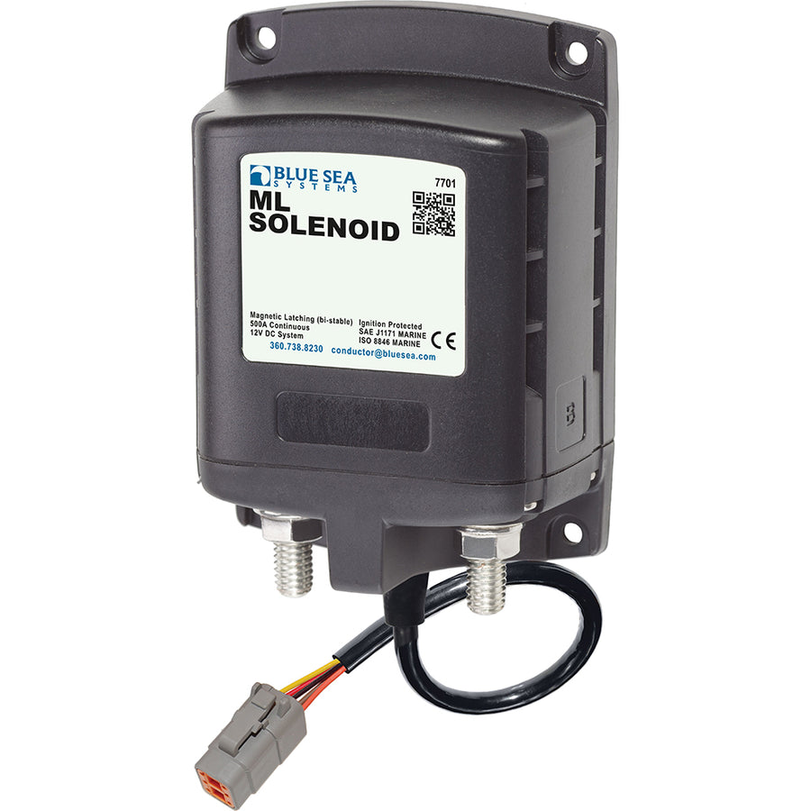 Blue Sea 7701100 ML Solenoid 12V 500A wDeutsch Connector 7701100