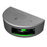 Lopolight Series 301001  Navigation Light  2NM  Vertical Mount  Green  Silver Housing  6M Cable 3010016M