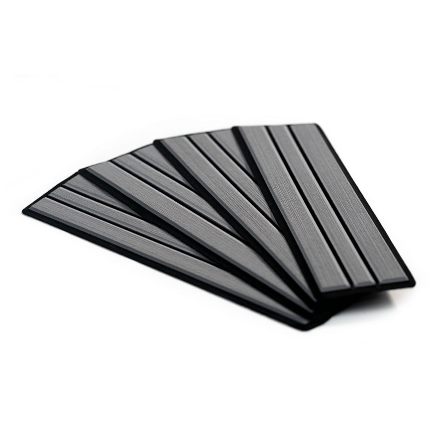 SeaDek Faux Teak 4Piece Step Kit  Storm GreyBlack 2390280066