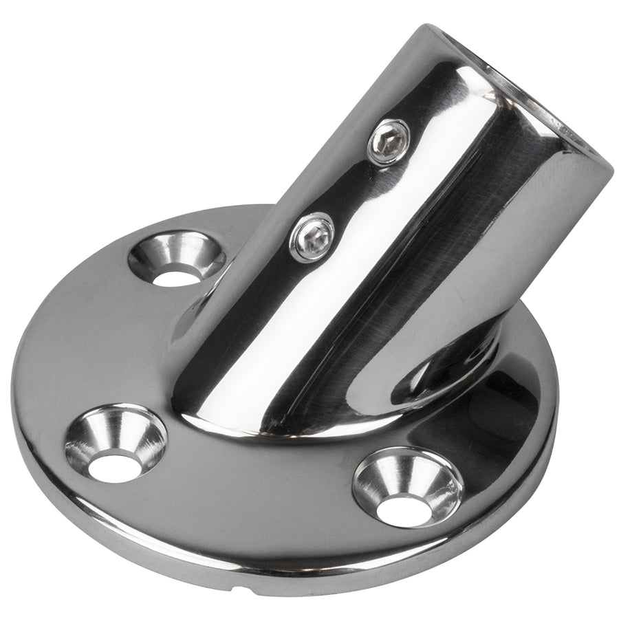 SeaDog Rail Base Fitting 234 Round Base 45 316 Stainless Steel  1 OD 2804511