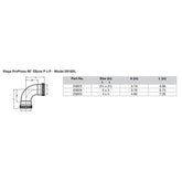 Viega ProPress 212  90 Copper Elbow  Double Press Connection  Smart Connect Technology 20623