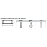 Viega ProPress 34 Extended Coupling wo Stop  Double Press Connection  Smart Connect Technology 79010