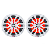 DS18 HYDRO 65 2Way Marine Speakers wRGB LED Lights 300W  White NXL6