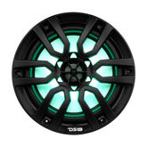 DS18 HYDRO 8 2Way Marine Speakers wRGB LED Lights 375W  Matte Black NXL8BK