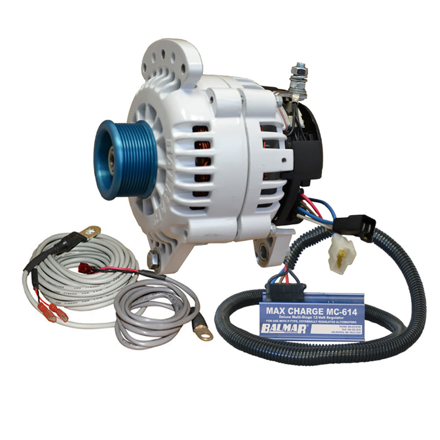 Balmar Alternator 120 AMP Kit 120V 315 Dual Foot Saddle J10 Pulley Regulator  Temp Sensor 60YPMC120J10