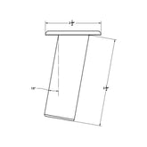 TACO Flush Mount Rod Holder 10  Deluxe Anodized Finish F310702BXY