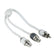 TSpec V10 Series RCA Audio Y Cable  2 Channel  1 Male to 2 Females V10RY2