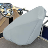 Carver PolyFlex II Captains Chair Cover  Fits up to 32H x 26W x 25D  Grey 61061F10