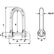 Wichard SelfLocking Long D Shackle  Diameter 8mm  516 1214W