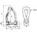 Wichard SelfLocking Twisted Shackle  Diameter 8mm  516 1224W