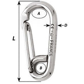 Wichard Symmetric Carbine Hook  Length 60mm  14 2313W