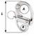 Wichard 2 Snap Shackle wFixed Eye  50mm 2471W