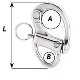 Wichard 234 Snap Shackle wFixed Eye  70mm 2472W