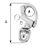 Wichard 378 Snap Shackle wSwivel  Clevis Pin 2476W