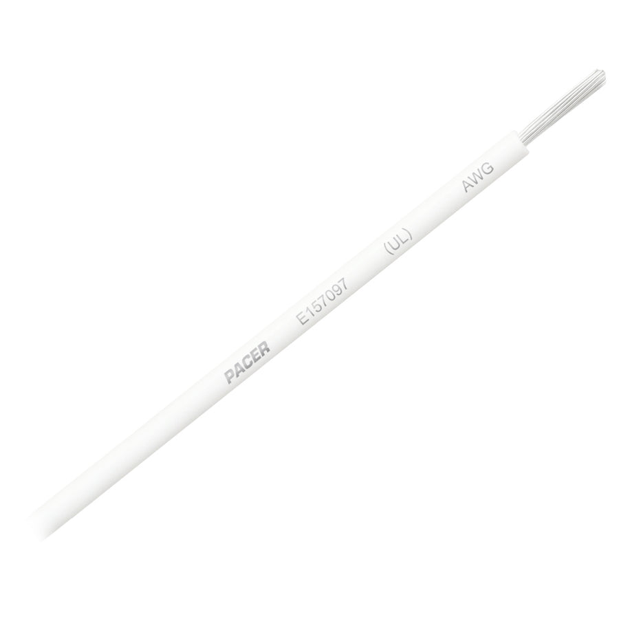 Pacer White 8 AWG Primary Wire  25 WUL8WH25