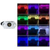 Black Oak Rock Accent Light  RGB  White Housing MALRGB