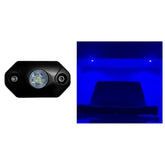 Black Oak Rock Accent Light  Blue  Black Housing RLB
