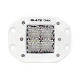 Black Oak 2 Marine Flush Mount LED Pod Light  Diffused Optics  White Housing  Pro Series 30 2DMFPOD10CR