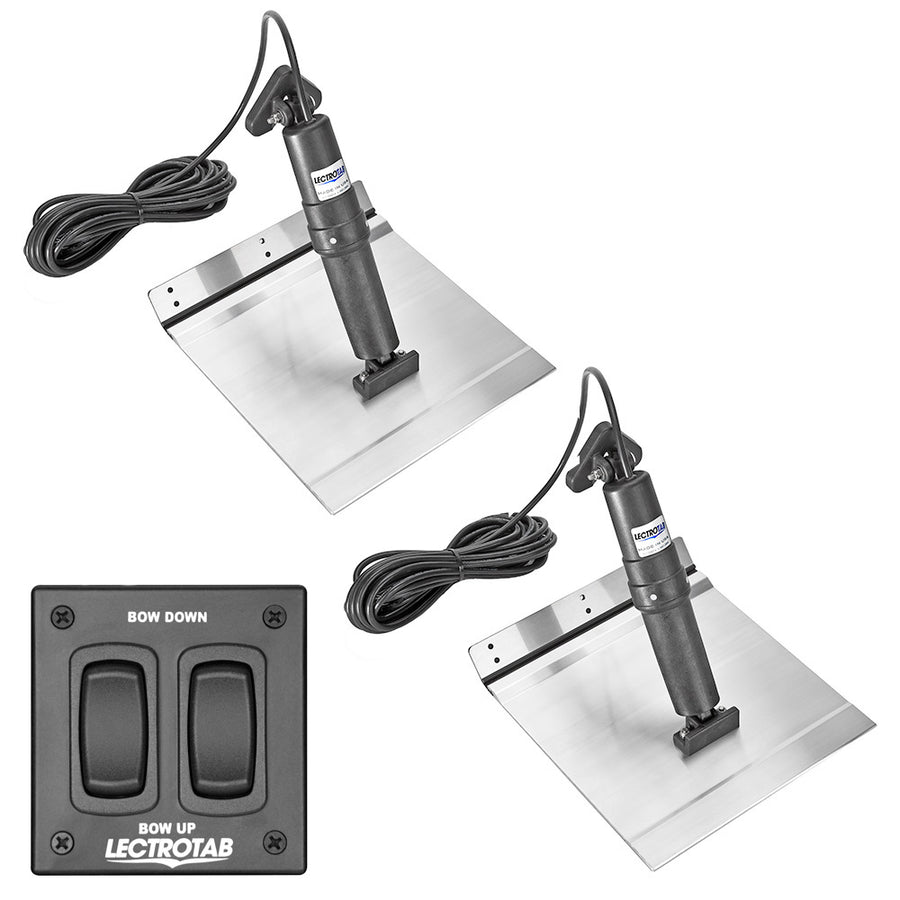 Lectrotab XKA Aluminum Alloy Trim Tab Kit wRocker Switch  12 x 18 XKAF12X18A