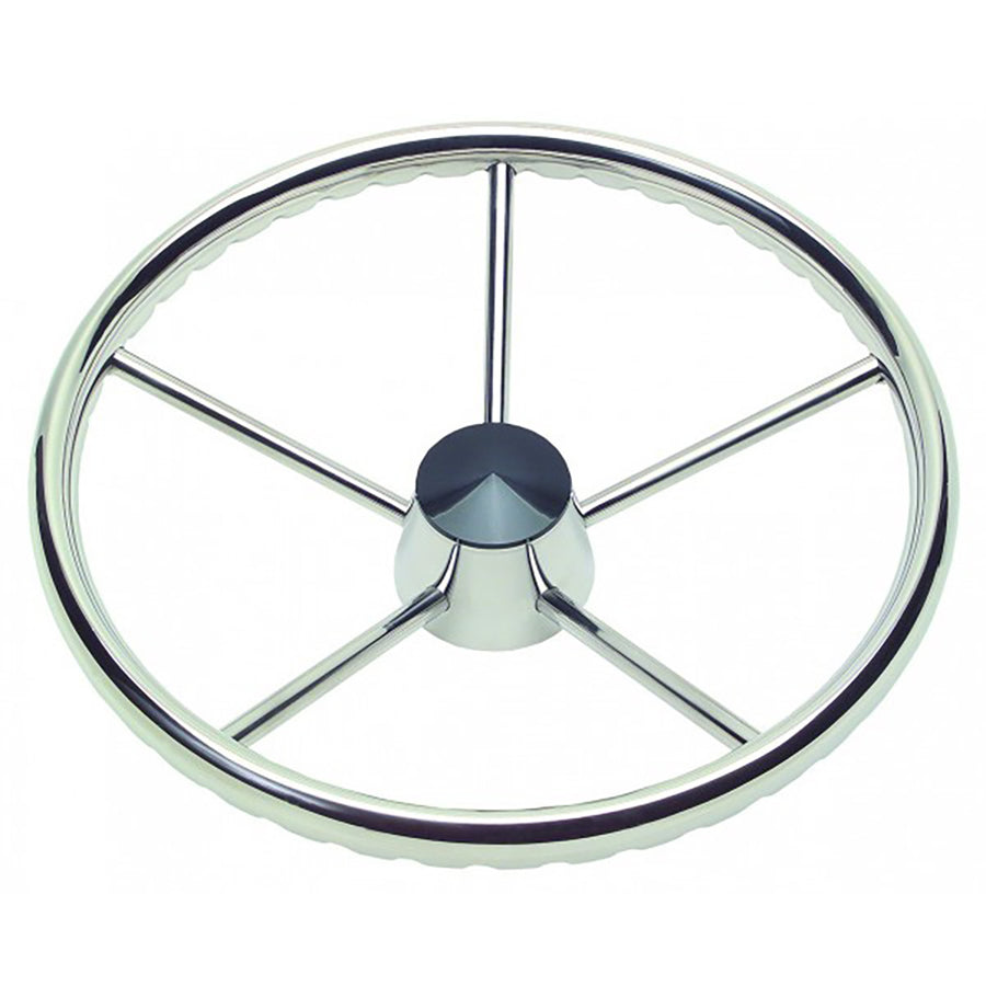Schmitt Marine 170 Finger Grip Destroyer 5Spoke 155 Stainless Steel Cap 34 Tapered Shaft wKnob 1731521FGKR