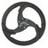 Schmitt Marine Folletto 142 Wheel  Black Polyurethane  34 Tapered Shaft wBlack Center Cap PU021104R