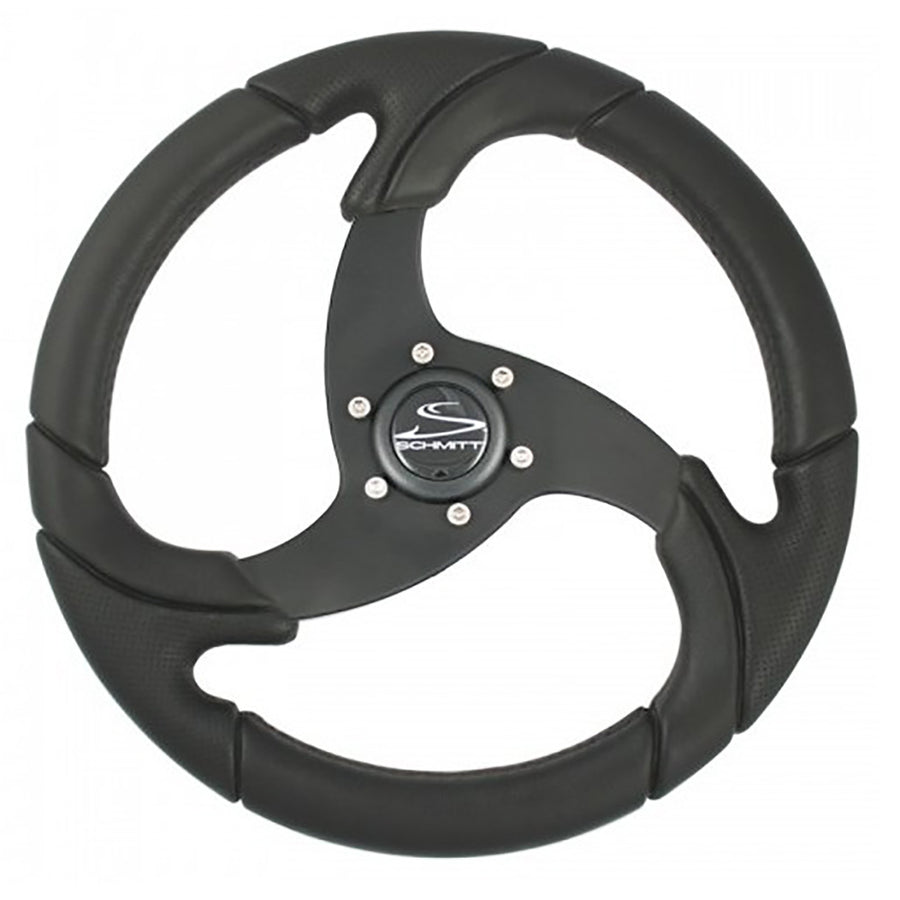 Schmitt Marine Folletto 142 Wheel  Black Polyurethane  34 Tapered Shaft wBlack Center Cap PU021104R