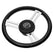 Schmitt Marine Torcello Elite 14 Wheel  Black Leather  Cap  White Stitching  Polished SS Spokes  34 Tapered Shaft