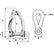 Wichard SelfLocking Twisted Shackle  10mm Diameter  1332 1225W