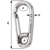 Wichard Symmetric Carbin Hook  120mm Length  1532 2317W