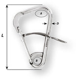 Wichard Automatic Mooring Hook  170mm Length  61116 2329W