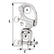 Wichard HR Snap Shackle With Clevis Pin Swivel  120mm Length  42332 2478W