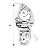 Wichard HR Quick Release Snap Shackle With Swivel Eye  80mm Length  3532 2674W