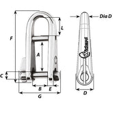 Wichard HR Key Pin Shackle With Bar  5mm Pin Diameter 91432W