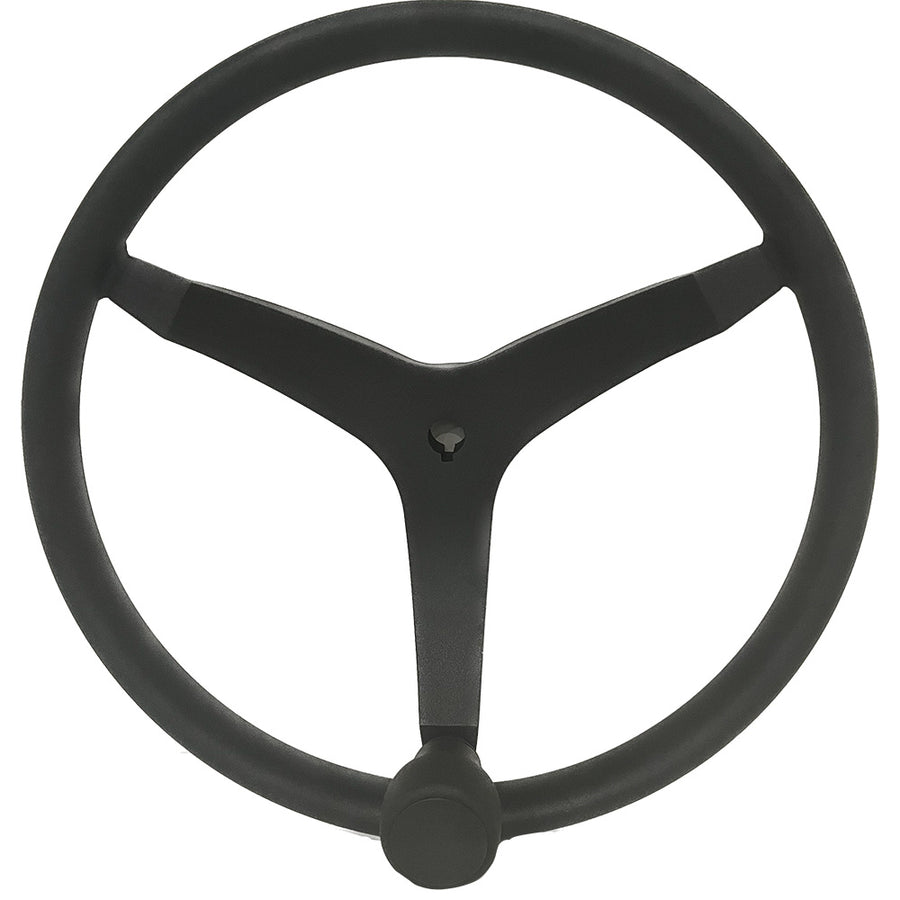 Uflex  V46  135 Stainless Steel Steering Wheel wSpeed Knob  Black V46B
