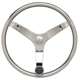 Uflex  V46  135 Stainless Steel Steering Wheel wSpeed Knob  No Wheel Nut V46