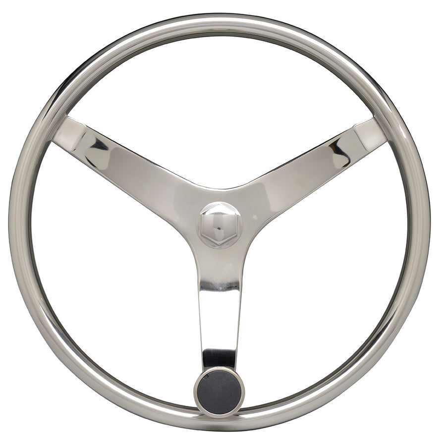 Uflex  V46  135 Stainless Steel Steering Wheel wSpeed Knob  No Wheel Nut V46