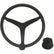 Uflex  V46  135 Stainless Steel Steering Wheel wSpeed Knob  Chrome Nut  Black V46B KIT