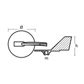 Tecnoseal Zinc Yamaha Trim Tab Anode f150  225 HP Motors 01143