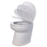 Jabsco Deluxe Flush 17 Angled Back 12V Freshwater Electric Marine Toilet wSolenoid Valve  Soft Close Lid 580203012